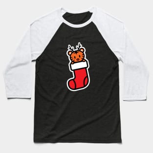 Tiger Christmas Stocking Bambu Brand Holiday Baseball T-Shirt